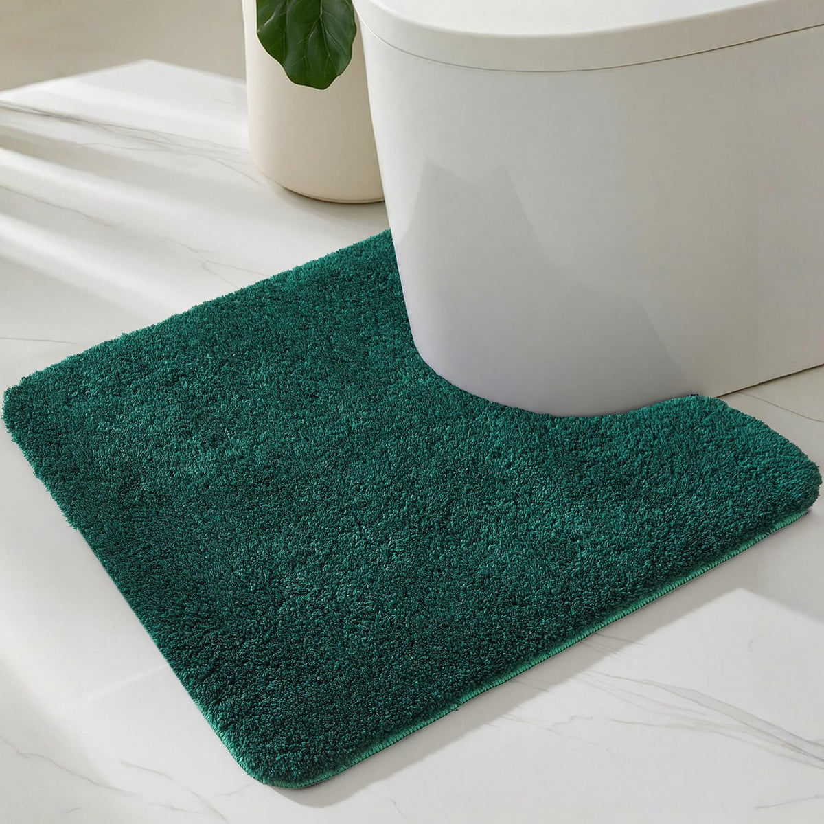 TYUU Navy Blue Bathroom Rugs, Ultra Soft Bath Rugs Non Slip Washable, Super Absorbent Quick Dry Small Bath Mat with Rubber Backing for Bathroom Floor, Shower, or Sink, Navy Blue 16" x 24"
