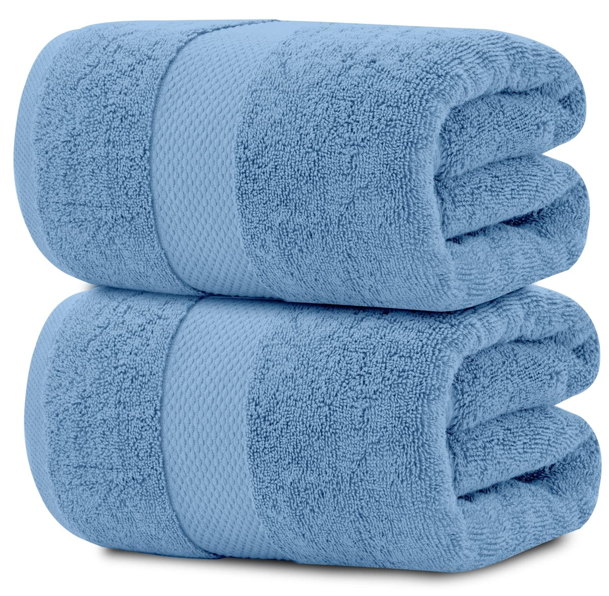 White Classic Luxury Bath Sheets Towels for Adults Extra Large 35x70 Inch - 700 GSM Turkish Cotton, Highly Absorbent | Hotel Collection | 2 Pack