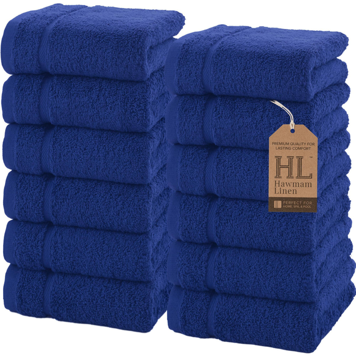 Hawmam Linen White Bath Towels 4 Pack 27 x 54 Inches 100% Turkish Cotton Soft Lightweight and Highly Absorbent Quick Drying Towels, Premium Quality Perfect for Daily Use