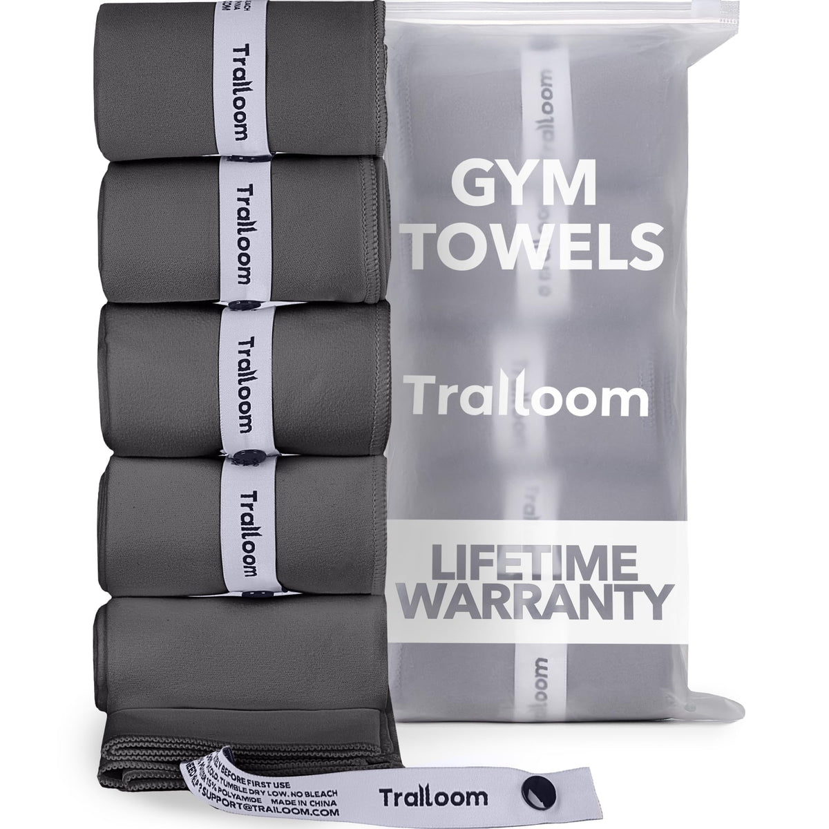 Trailoom Microfiber Gym Towels, Quick Dry, Highly Absorbing, Odor-Free