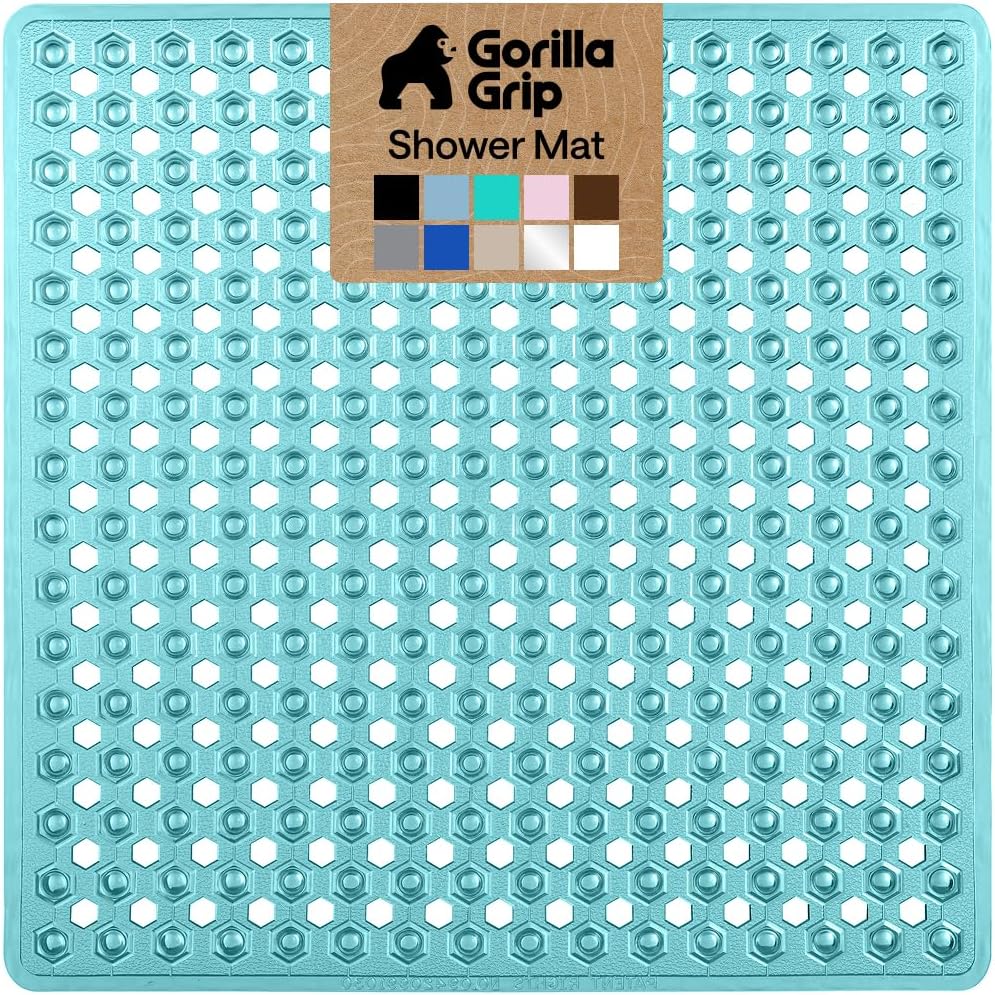 GORILLA GRIP Bath Tub Shower Mat, Bathtub Floor Liner, 35x16 Clear