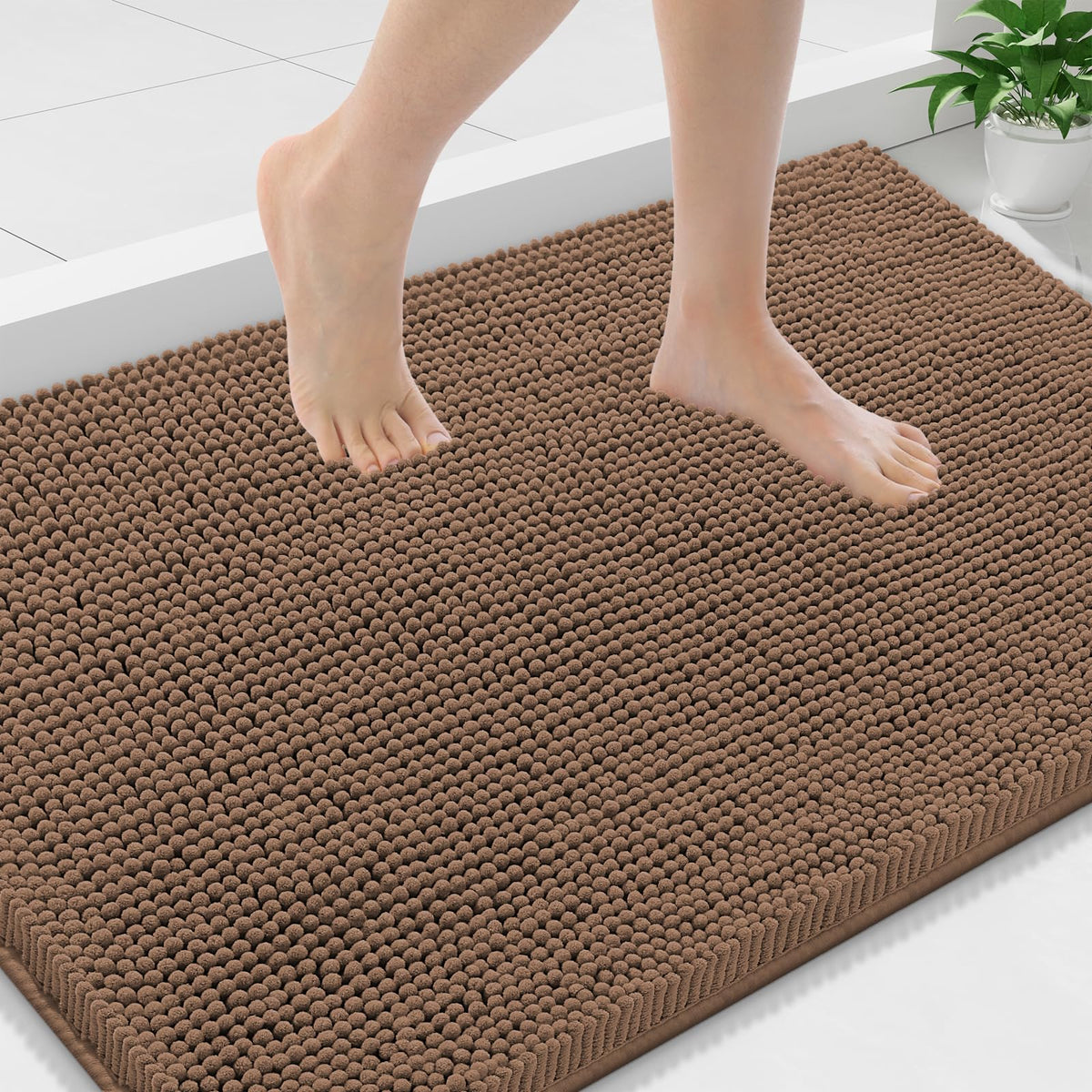 Smiry Bathroom Rugs 30X20, Luxury Chenille Extra Soft Absorbent Bath Mat