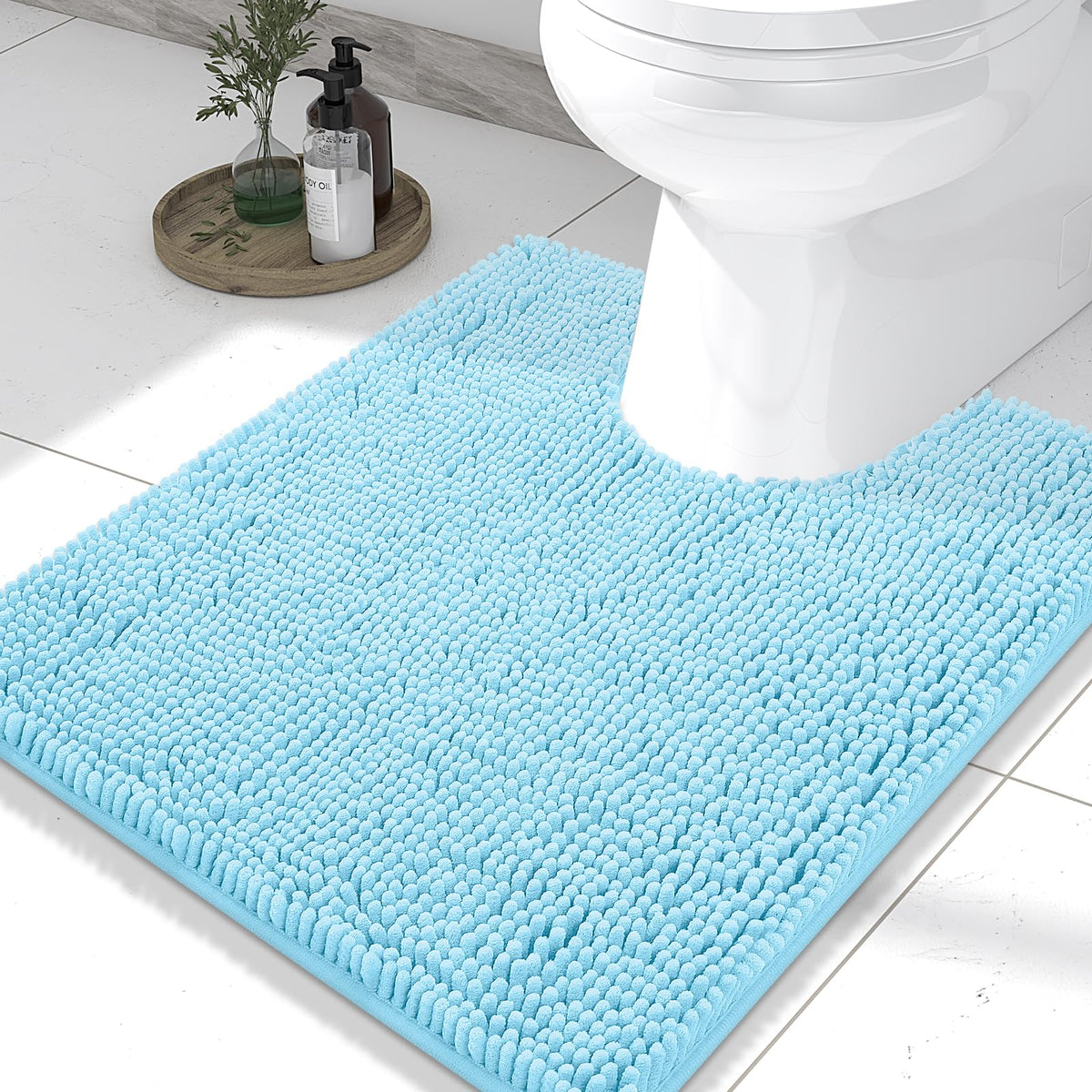 Smiry Bathroom Rugs 30X20, Luxury Chenille Extra Soft Absorbent Bath Mat