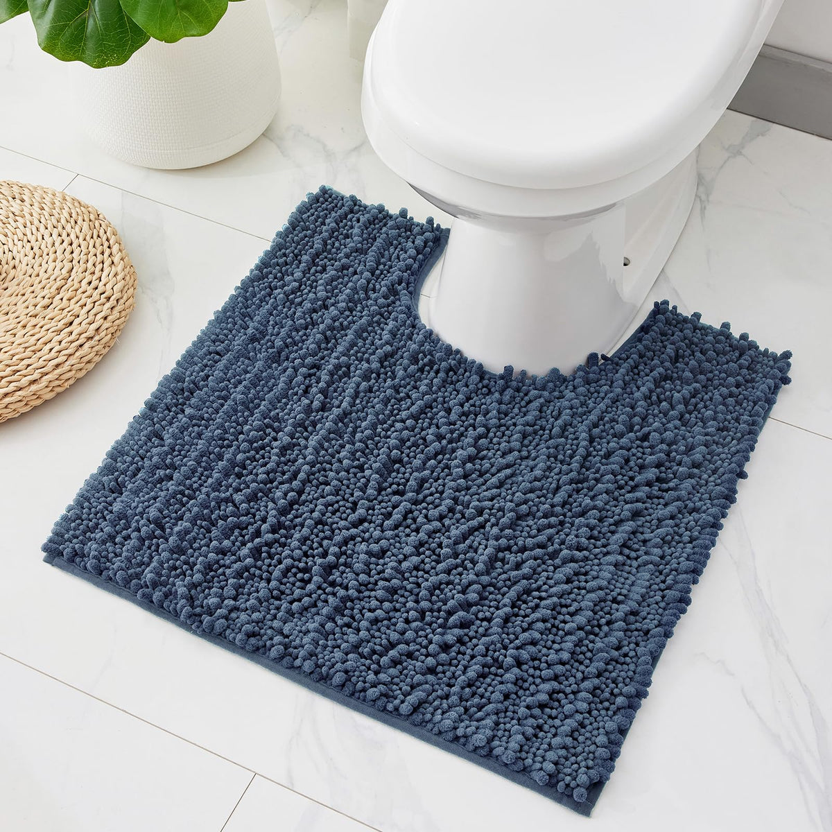 ILANGO Bathroom Rugs Dark Grey 32x20,Extra Soft Absorbent Chenille Bath Rugs,Thick Non-Slip Shaggy Bath Mat,Machine Washable Quick Dry Bath Mats for Bathroom Floor, Tub, Shower Accessories