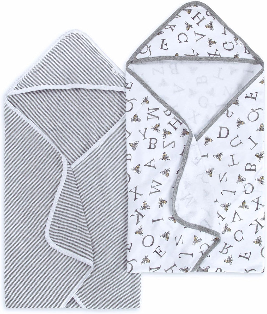 Burt's Bees Baby Infant Hooded Towels, Unisex Bath Essentials, 2-Pack