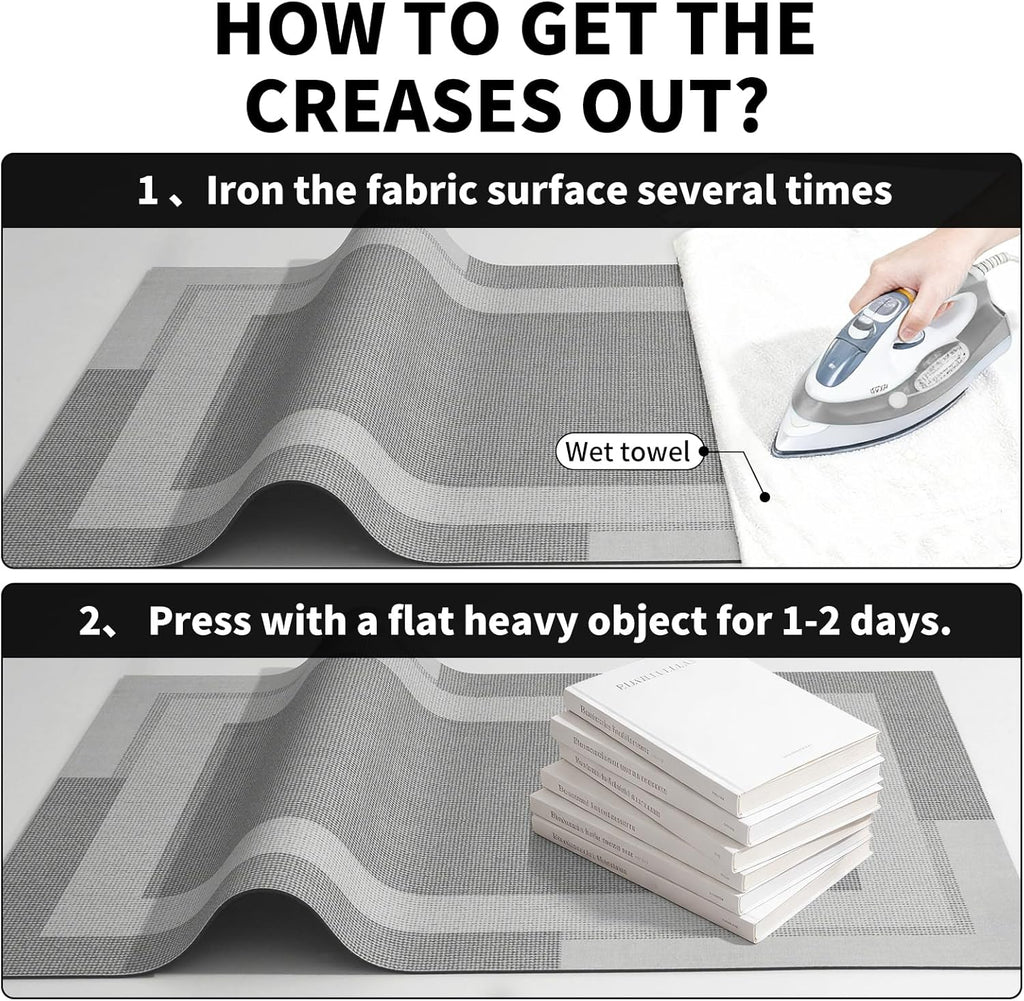 YDKGL Non Slip Bath Mat Thin Bathroom Rugs Fit Under Door Dark Grey 16"x24"