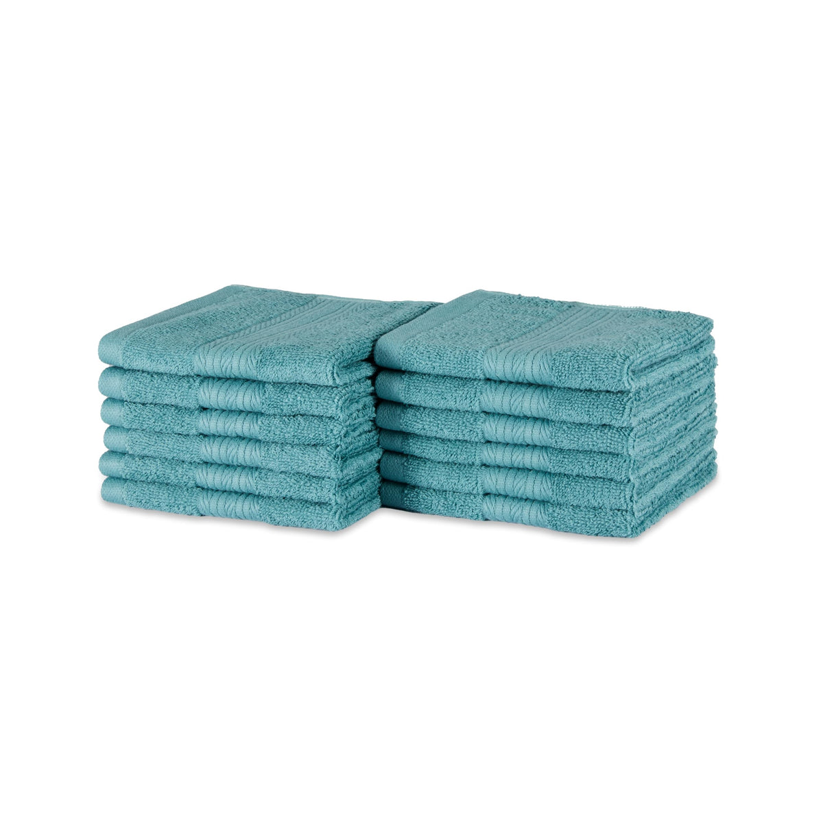 Amazon Basics 6-Piece Oversized Highly Absorbent Fade-Resistant Towel Set, 100% Cotton Towels for Bathroom, Soft, 2 Bath Towels, 2 Hand Towels, 2 Washcloths, White