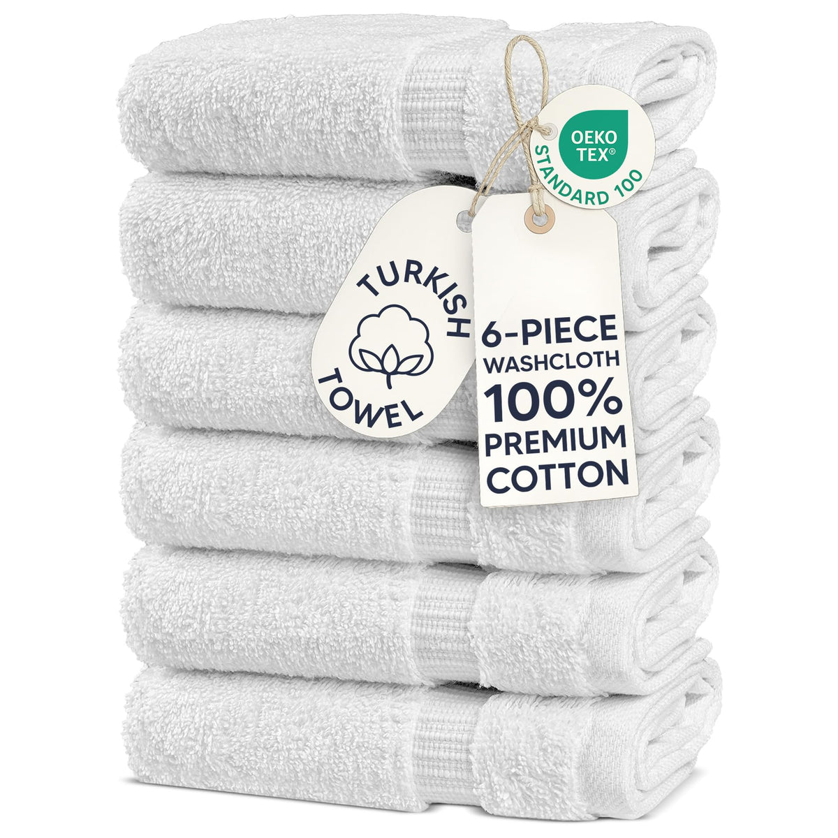 Chakir Turkish Linens 100% Cotton 4-Pack Bath Towels 27x54, Gray