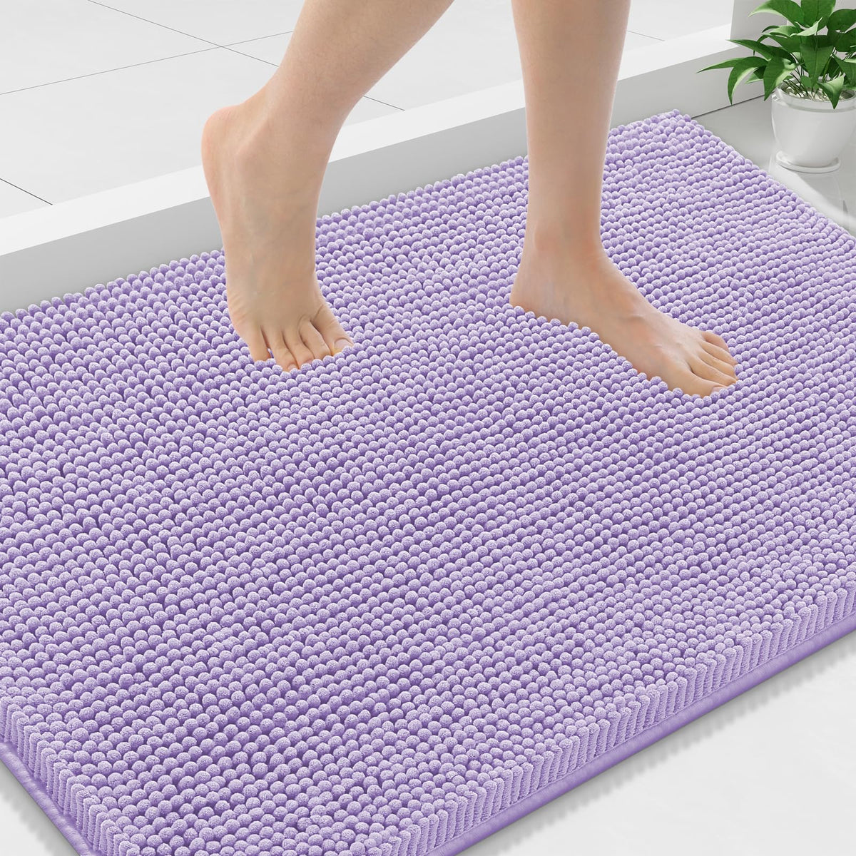 Smiry Bathroom Rugs 30X20, Luxury Chenille Extra Soft Absorbent Bath Mat