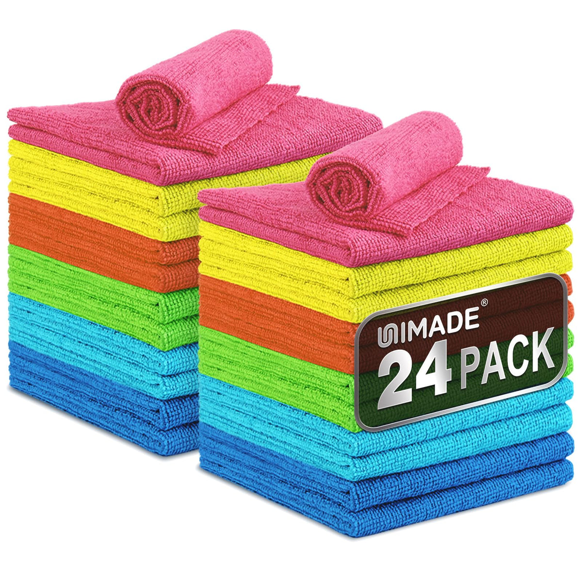 UNIMADE Shop Towels, 100 Pack Commercial Grade Work Rags Microfiber Towel