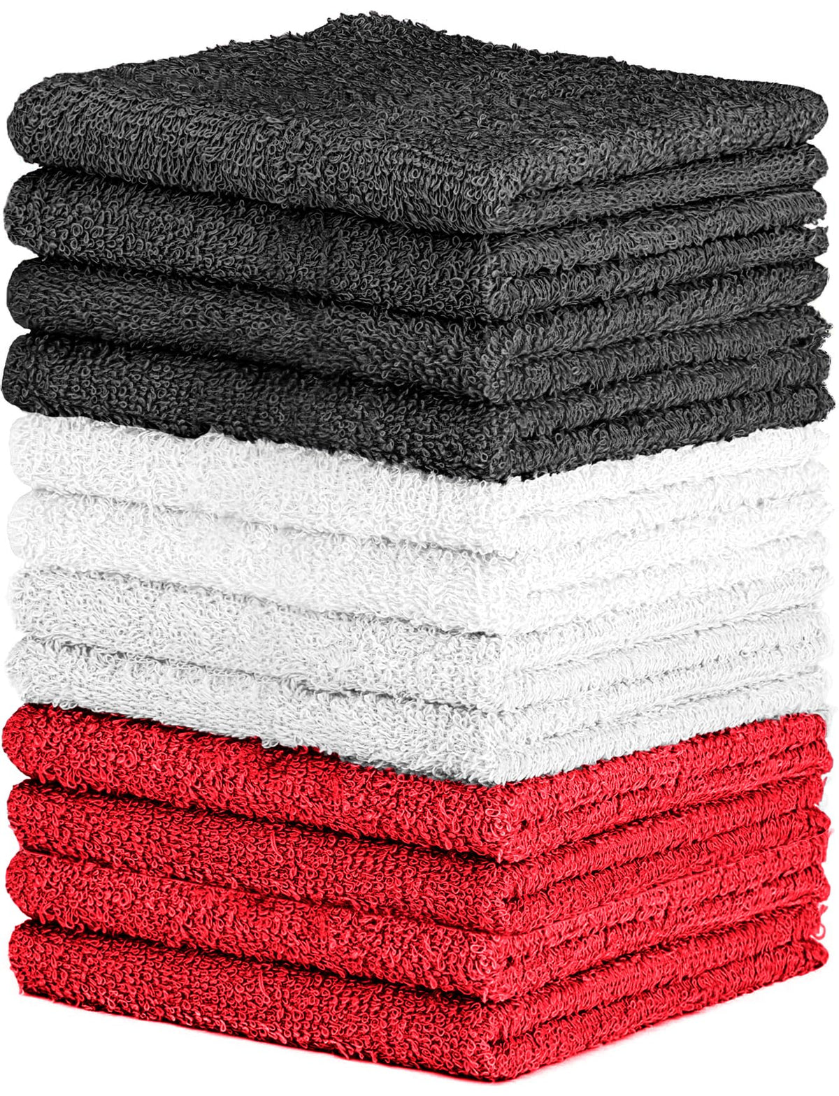 QUBA LINEN 100% Cotton Bath Towels-27x54inch - 6 Pack Shower Towels - Light Weight, Ultra Absorbent Towels for Bathroom (Multi Color)