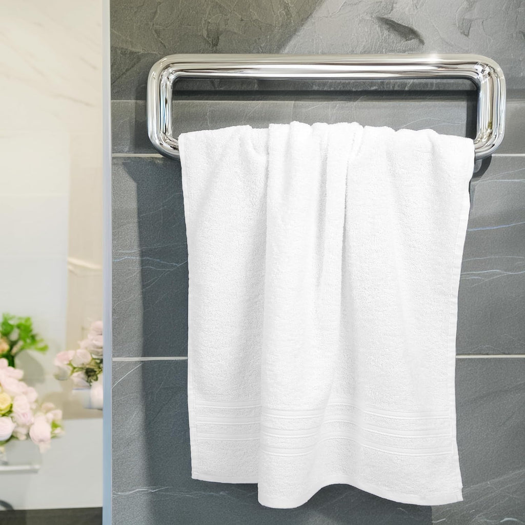 Tens Towels 4 Piece Bath Towels 27x54 Inches, White