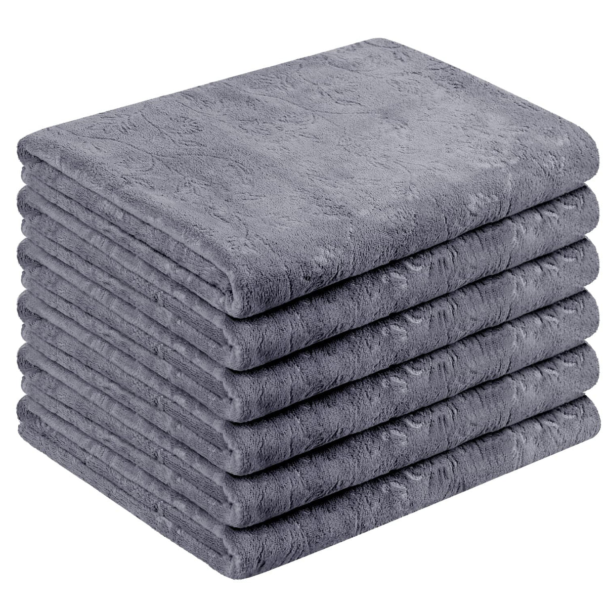 JML Microfiber Bath Towel with Hanging Loop, 2 Pack, 30" x 60", Grey