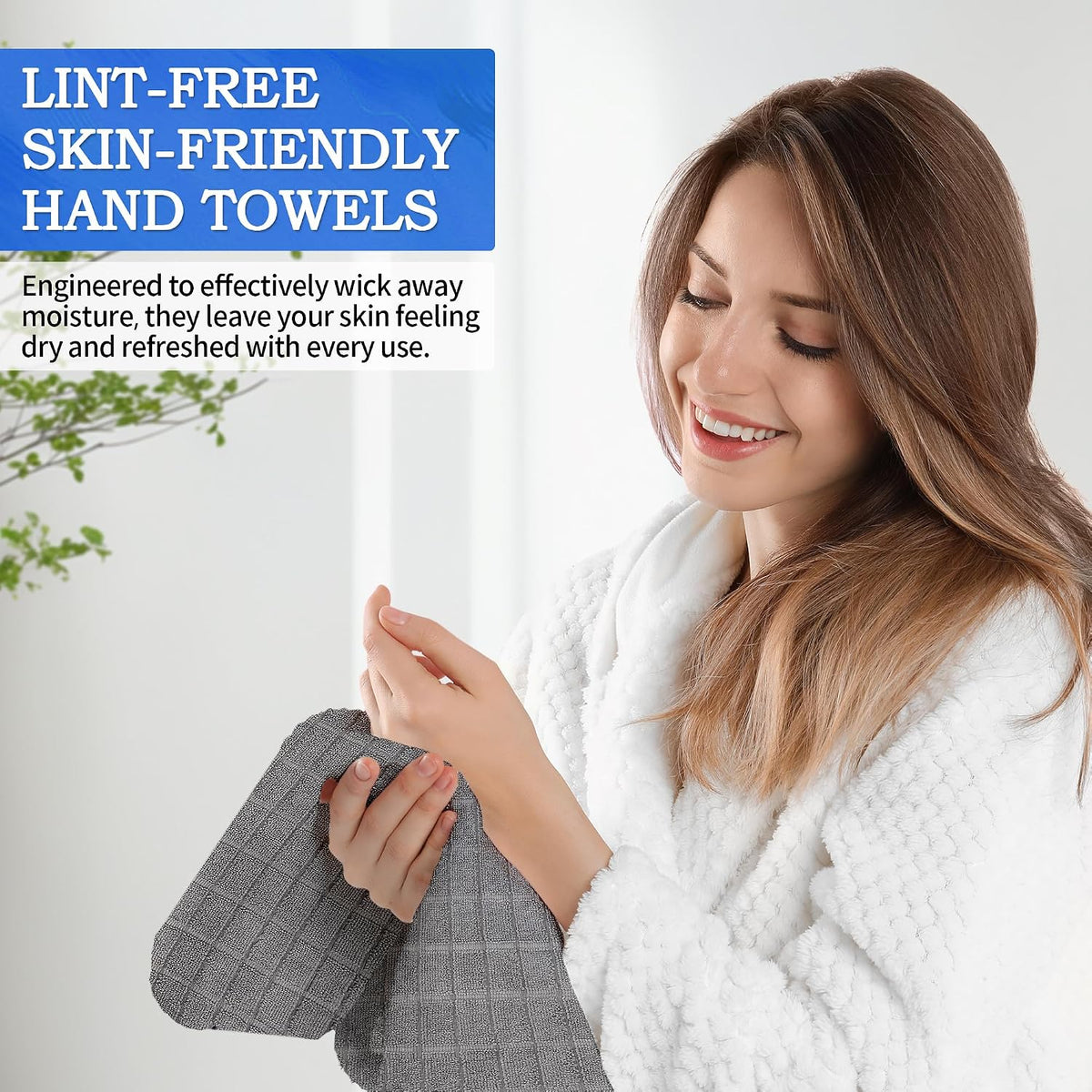 Microfiber Bath Towels 2 Pack (22'' x 48'') - Lightweight Quick Dry Microfiber Fingertip Hand Towels, Soft Absorbent Gym Towels for Yoga, Salon, Camping, Hotel, Bathroom, Spa, Travel & Dog