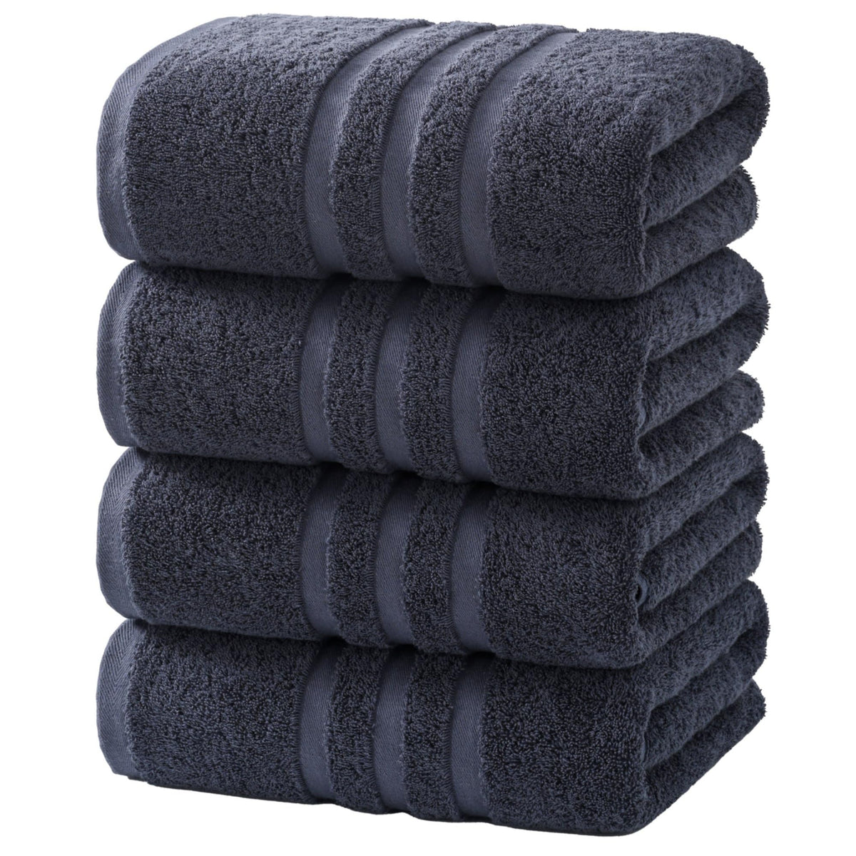 Velqora Large Bath Towels 4 Pack, 30x60 in, 100% Cotton, White