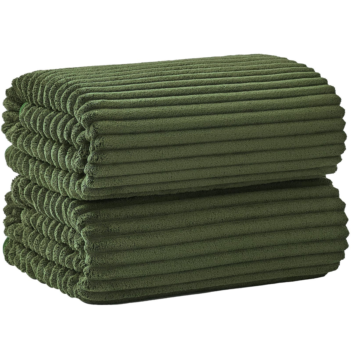 6 PC Bath Towel Set, 40"x80" Oversized Bath Sheets, Navy Blue