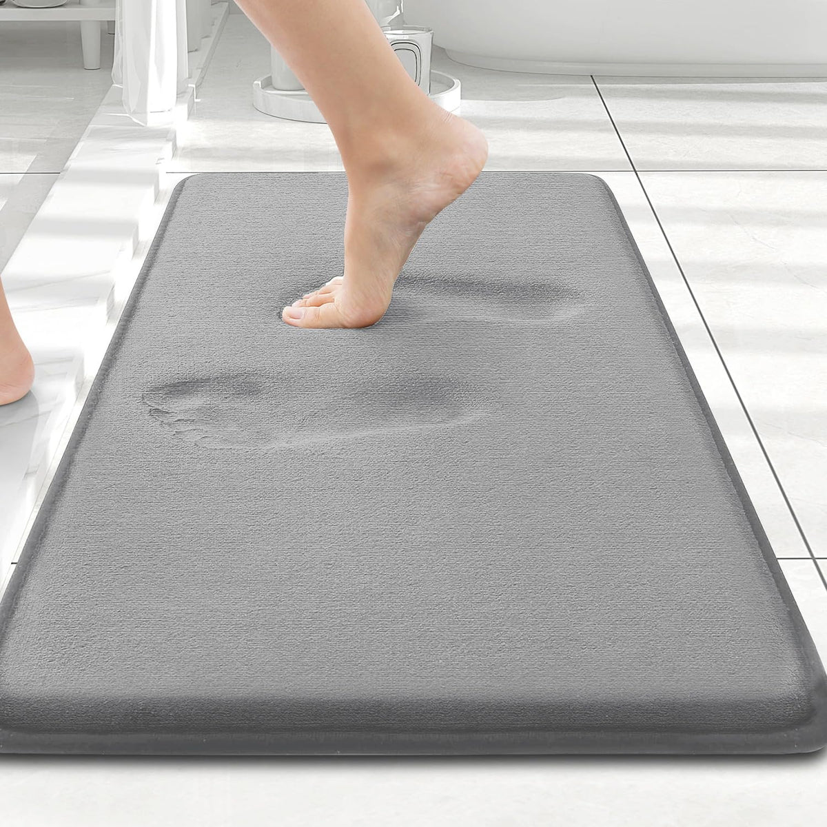 Smiry Memory Foam Bath Mat 30x20, Extra Soft and Absorbent Bathroom Rugs