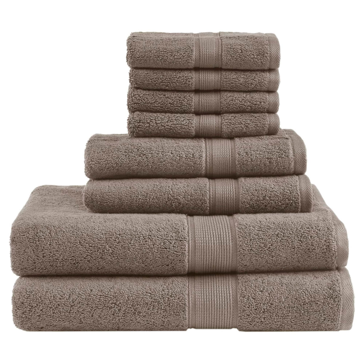 Madison Park 800GSM 100% Cotton Bathroom Bath Towel Set of 8, Light Blue