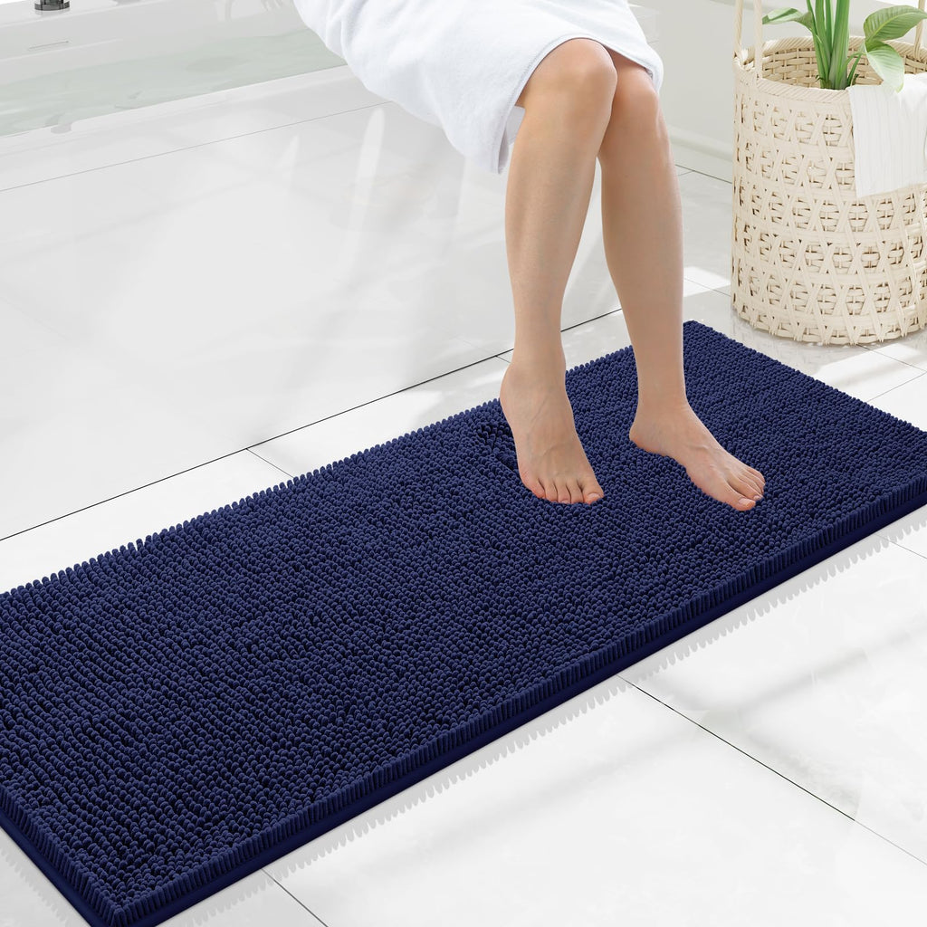 Smiry Bathroom Rugs 30X20, Luxury Chenille Extra Soft Absorbent Bath Mat