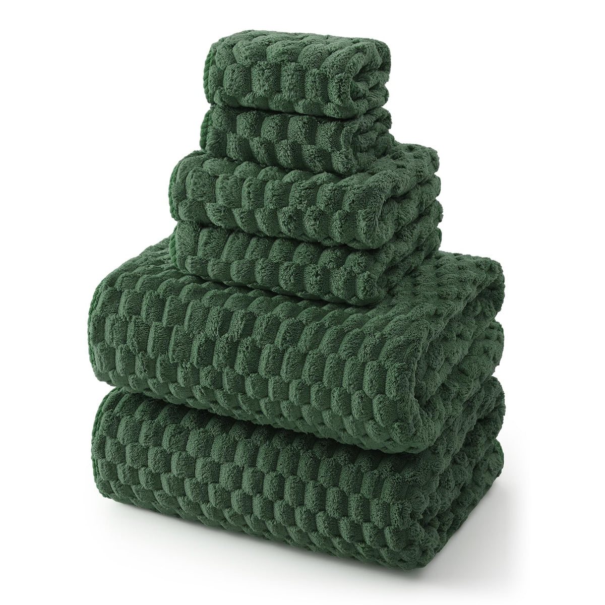 REDKISS 4 Pack Microfiber Bath Towels - Extra Large, Super Absorbent, Quick Dry Waffle Towels Set for Bathroom, Spa, Gym, and Travel - Luxury, Plush, 4 Multicolor