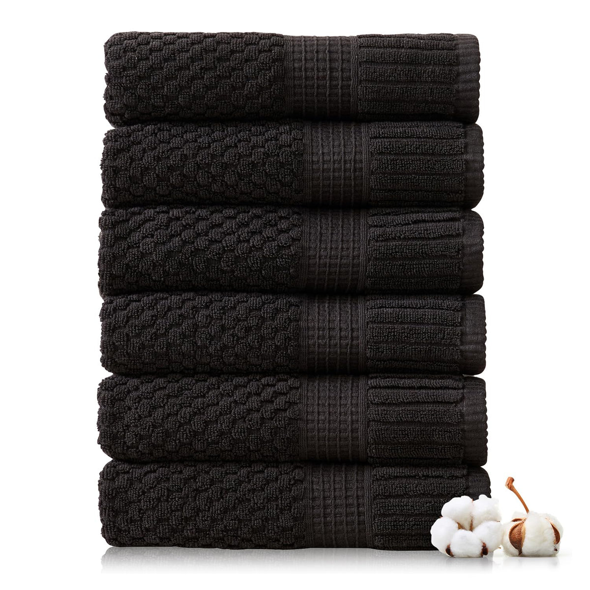 NY Loft 100% Cotton 6-Piece Bath Towel Set | Pink | Oeko-TEX | Quick-Dry