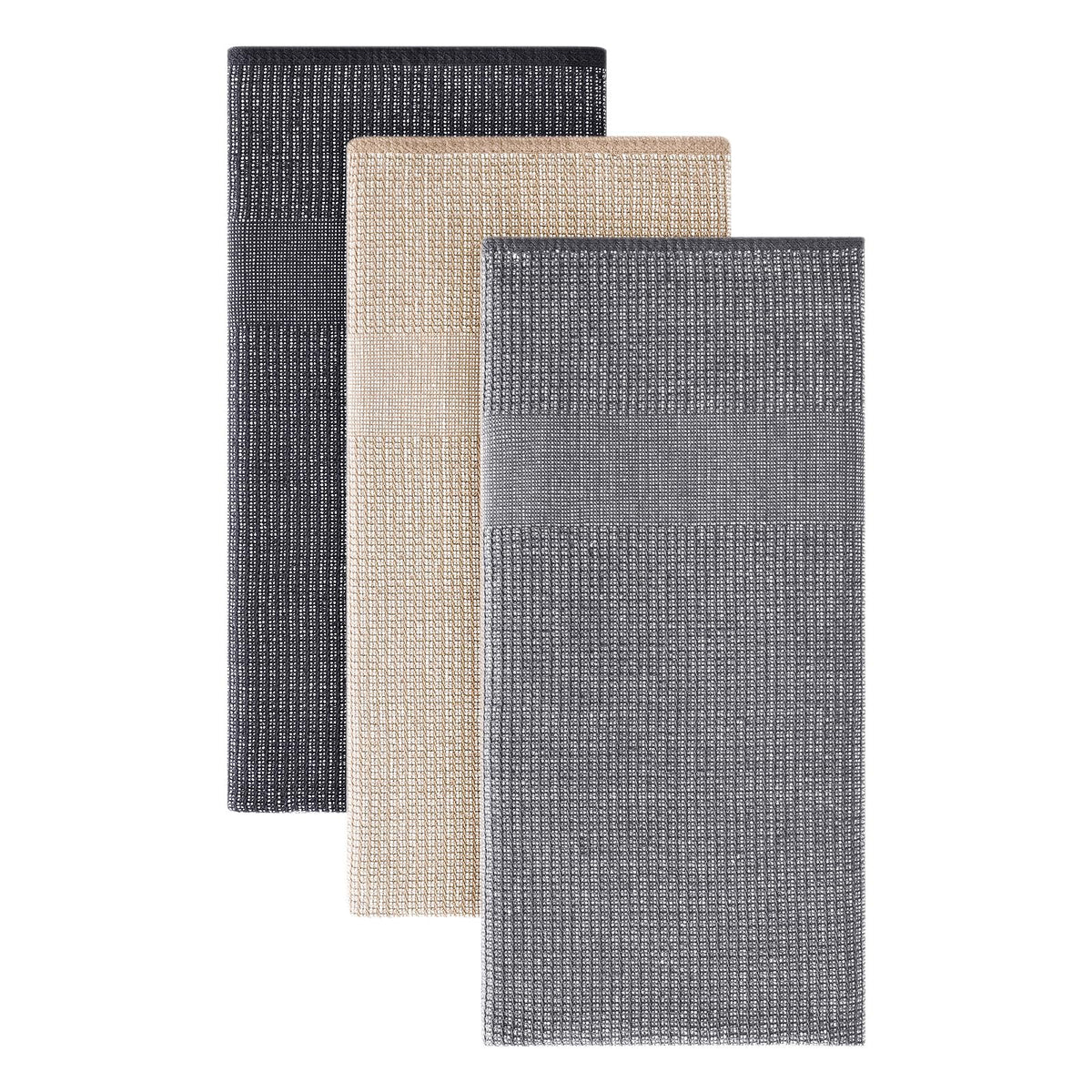 Homaxy 380 GSM Cotton Premium Kitchen Towels 6 Pack, 18"x 28", Khaki