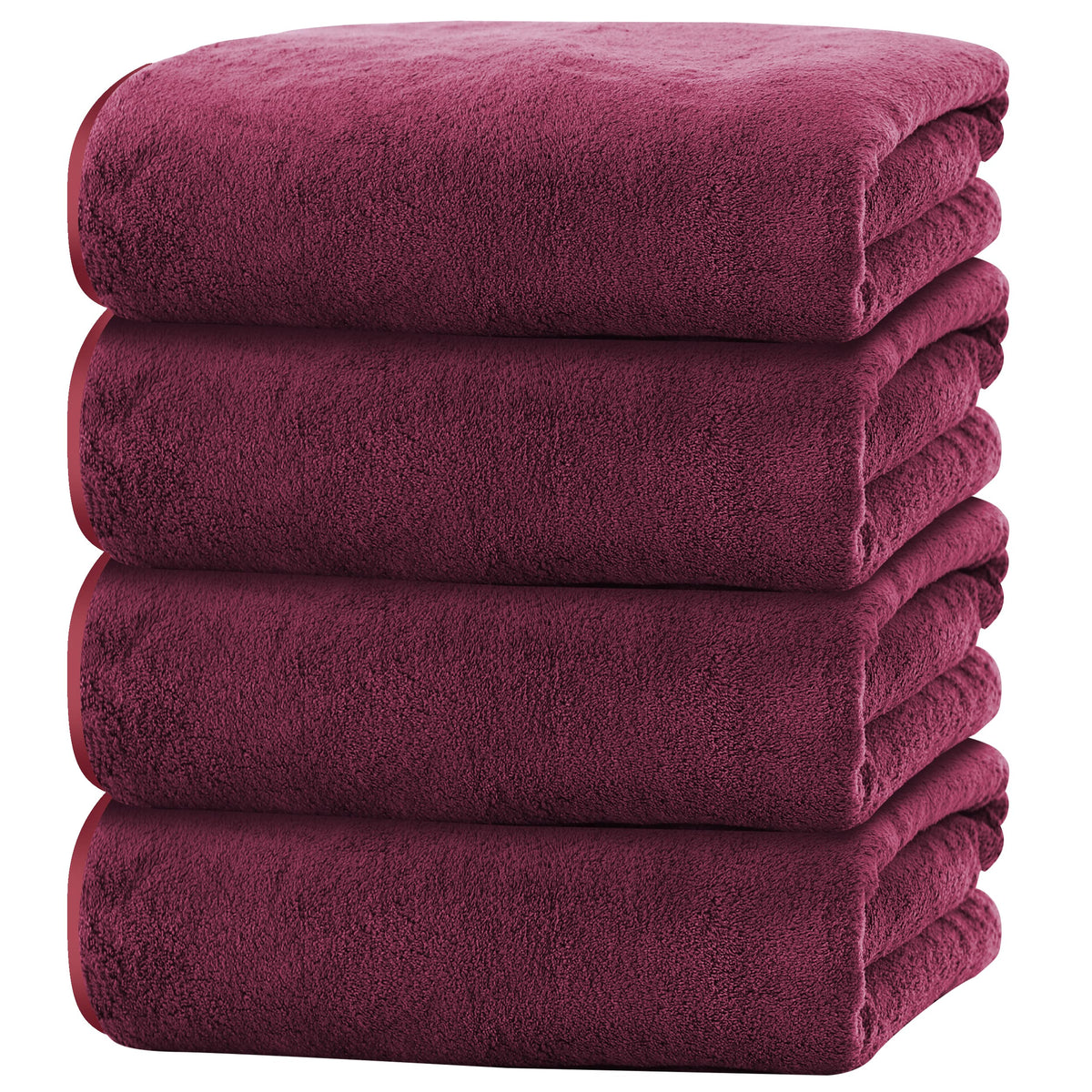 Cosy Family Microfiber 4 Pack Bath Towel Set, Lightweight and Quick Drying, Ultra Soft Highly Absorbent Towels for Bathroom, Gym, Hotel, Beach and Spa (White)