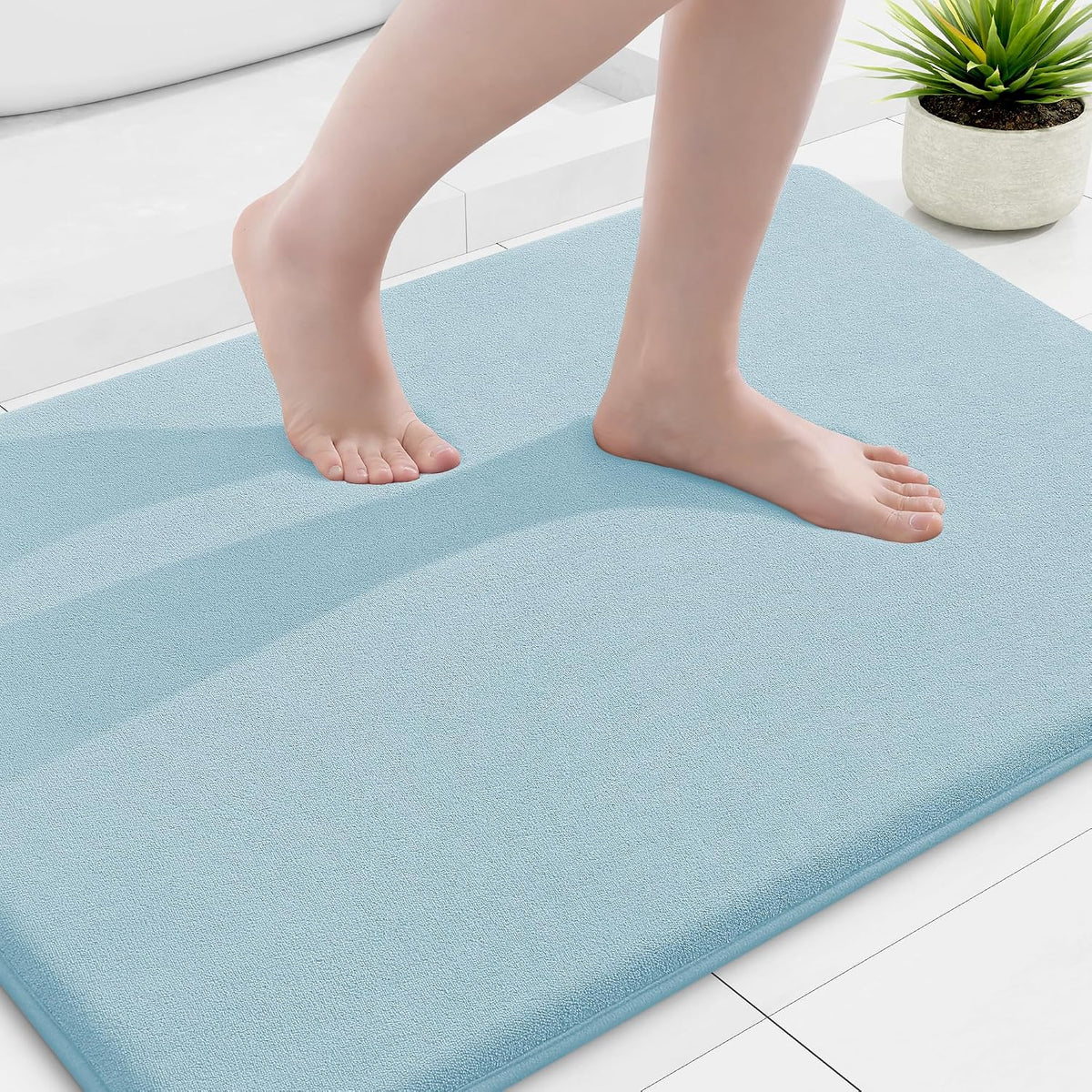 Smiry Memory Foam Bath Mat 30x20, Extra Soft and Absorbent Bathroom Rugs
