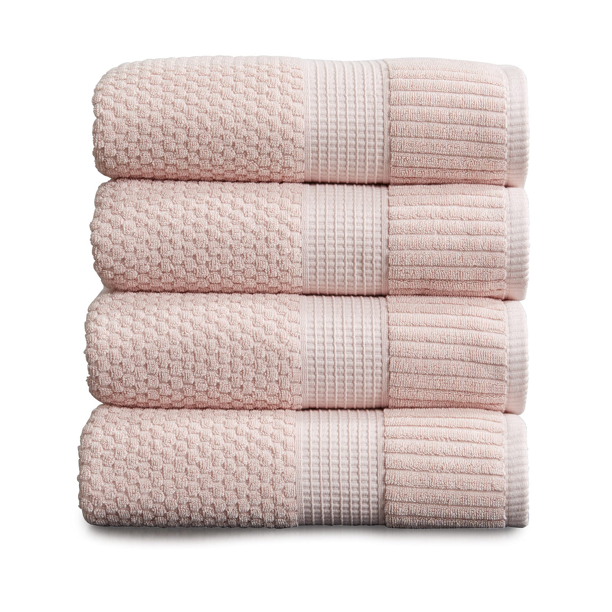 NY Loft 100% Cotton 6-Piece Bath Towel Set | Pink | Oeko-TEX | Quick-Dry