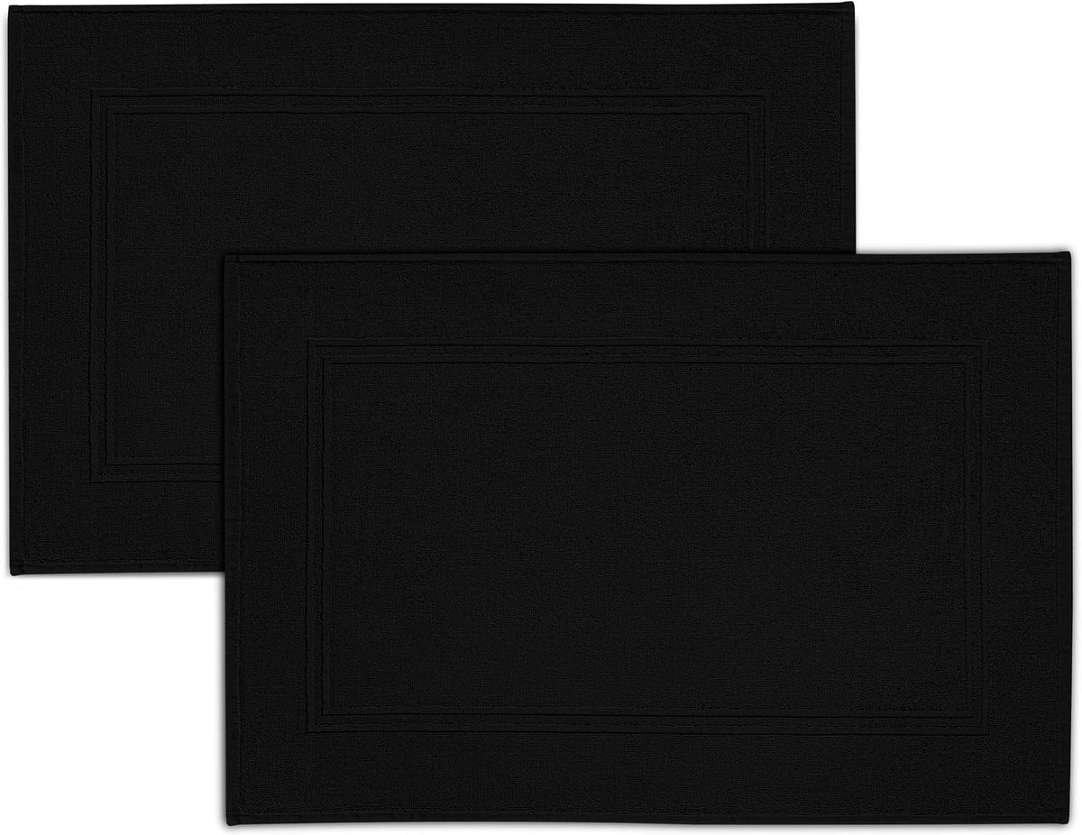 Tens Towels 2 Piece Bath Mats 20 x 32 Inches, Dark Grey