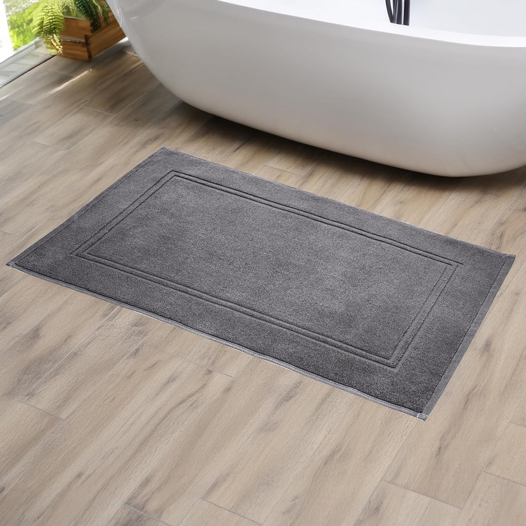 Tens Towels 2 Piece Bath Mats 20 x 32 Inches, Dark Grey
