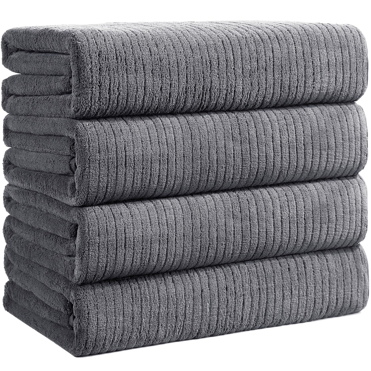 4 Pack Bath Towels Set 35 x 70in Extra Large, Ultra Soft Microfiber