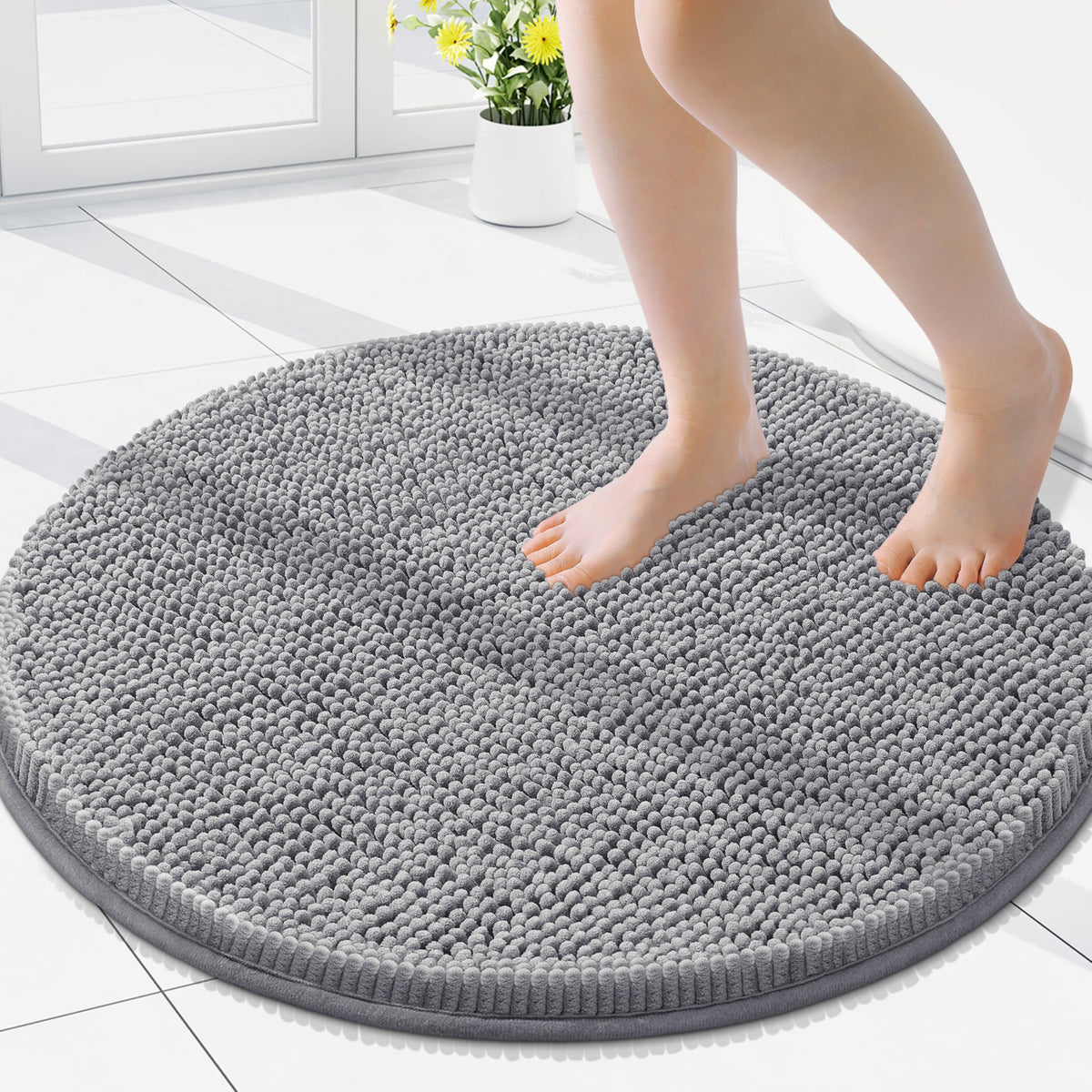 Smiry Bathroom Rugs 30X20, Luxury Chenille Extra Soft Absorbent Bath Mat