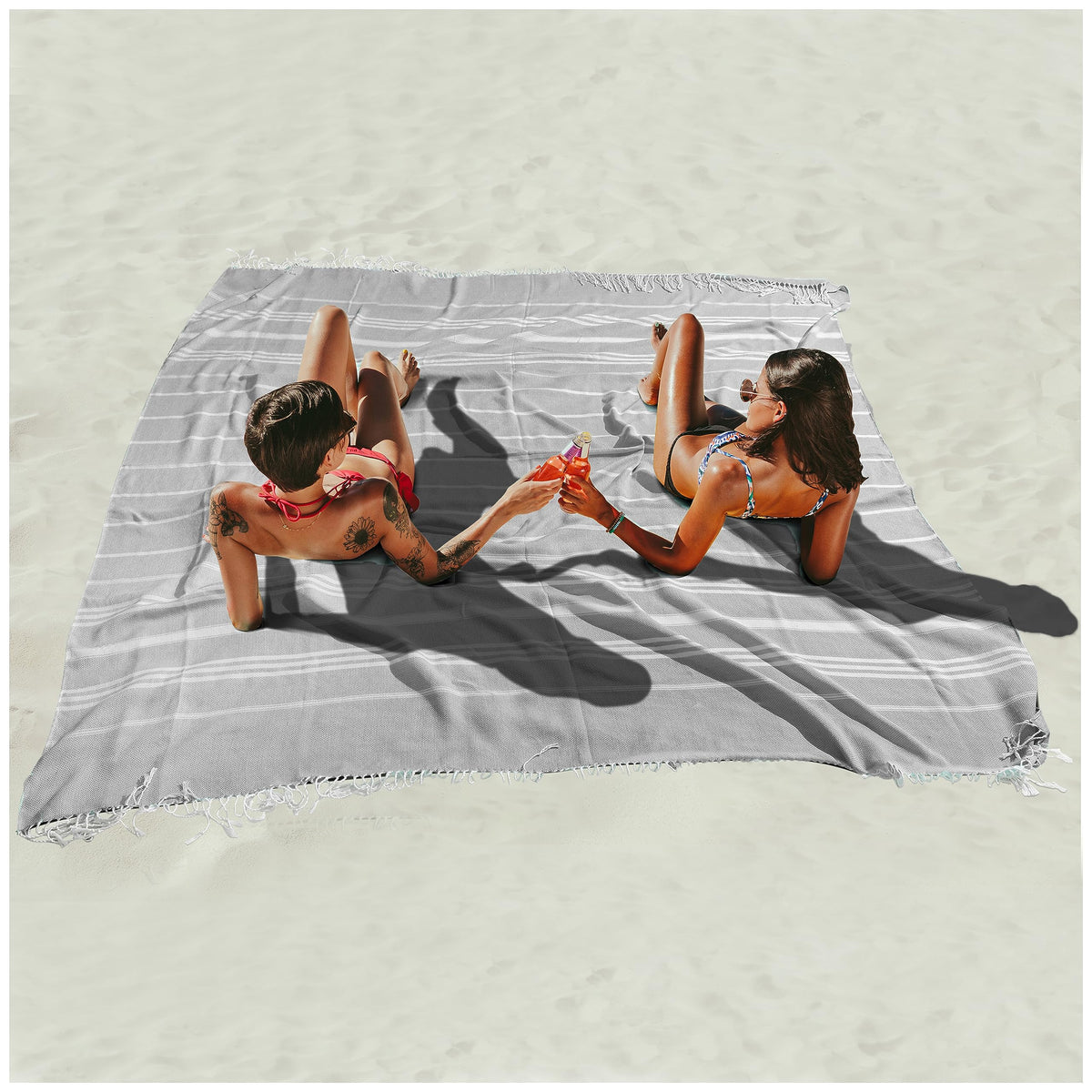 Turkish Beach Towels Vacation Essentials Quick Dry Sand Free Soft Absorbent Adult Oversized Bath Pool Swim Long Towel Lightweight Thin Fast Drying Over The Chair Towel Sand Repellent Anti Yellow