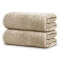 Tens Towels 2 Piece Extra Large Bath Sheets 35 x 70 Inches, Beige