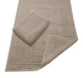 Avalon Towels Beige Bath Mat - 100% Cotton Set of 2 Absorbent Bathmat - Bathroom Mats Quick Dry Bath Mats for Bathrooms (22x34 Inches)