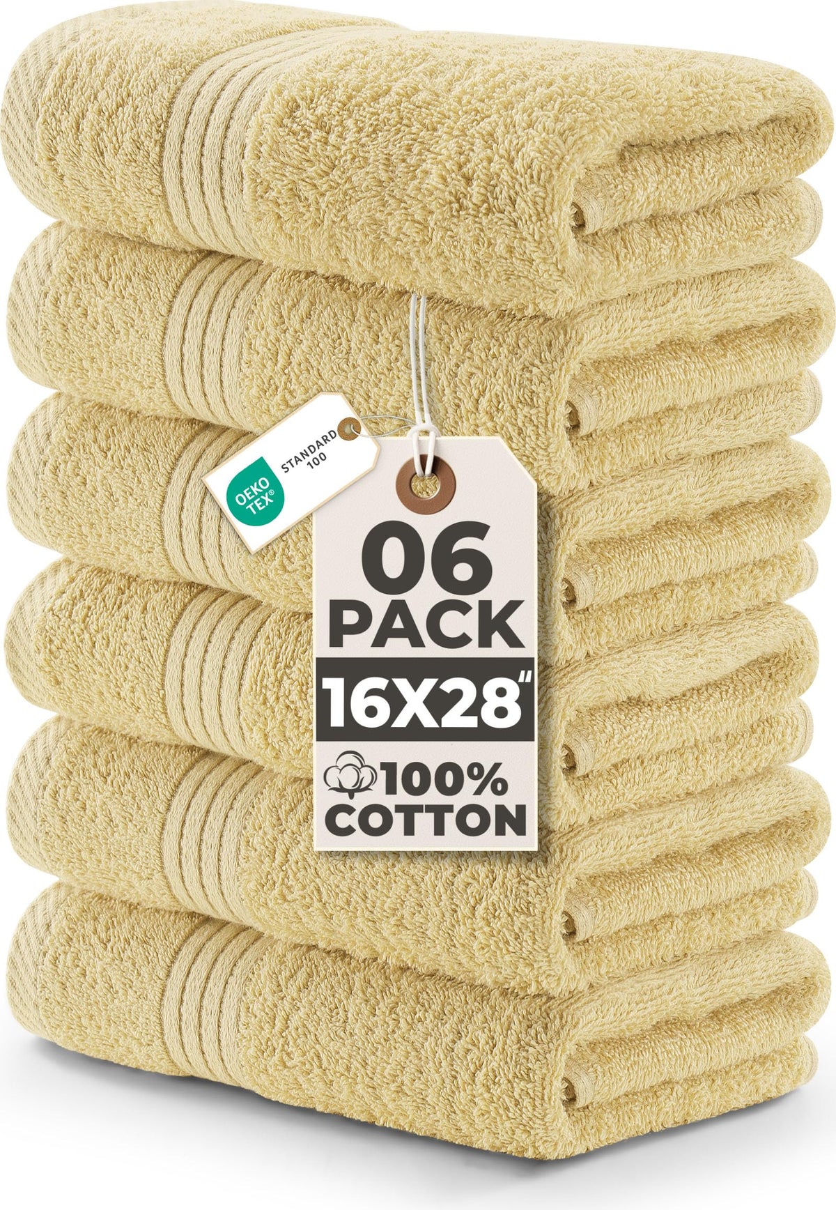 Utopia Towels 6 Piece Hand Towels Set, 16x28 in, 100% Cotton, Navy
