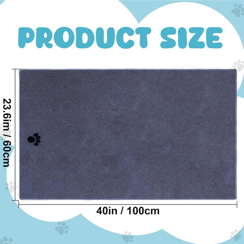 2 Pack Microfiber Dog Towels for Drying Dogs, Large Size 40'' X 23.6''