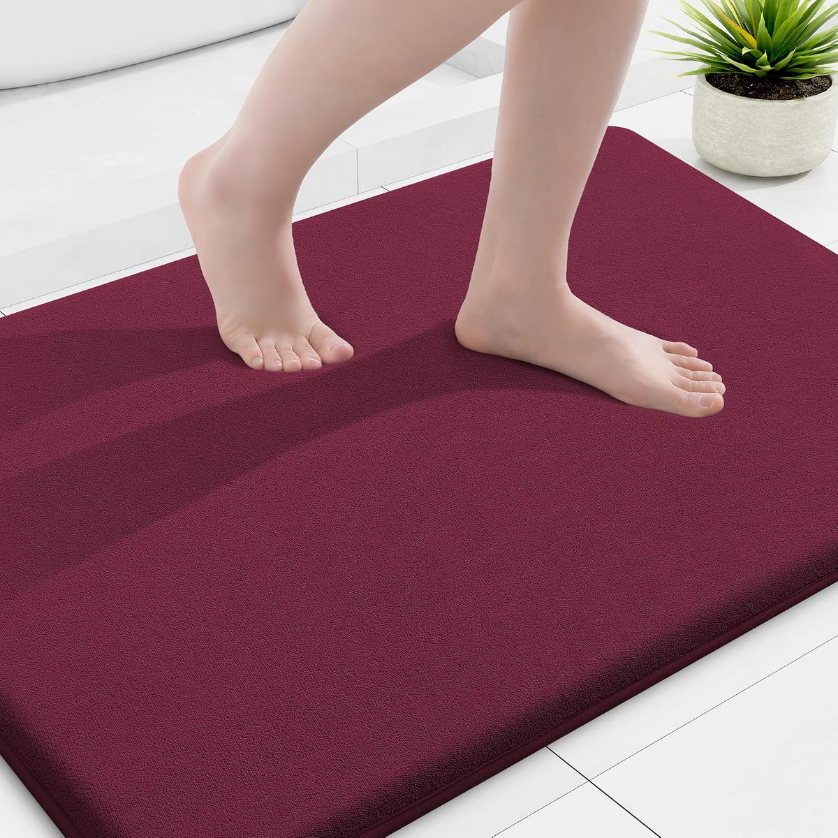 Smiry Memory Foam Bath Mat 30x20, Extra Soft and Absorbent Bathroom Rugs