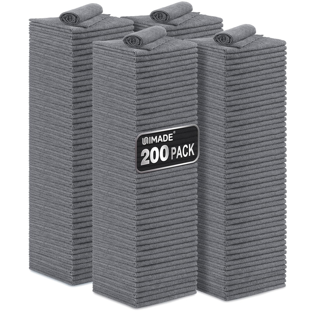 UNIMADE Shop Towels, 100 Pack Commercial Grade Work Rags Microfiber Towel