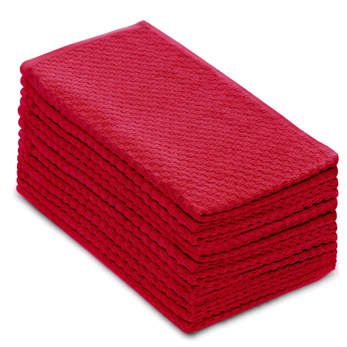 COTTON CRAFT Amazing Kitchen Towel - 12 Pack 100% Cotton Waffle Terry Towel