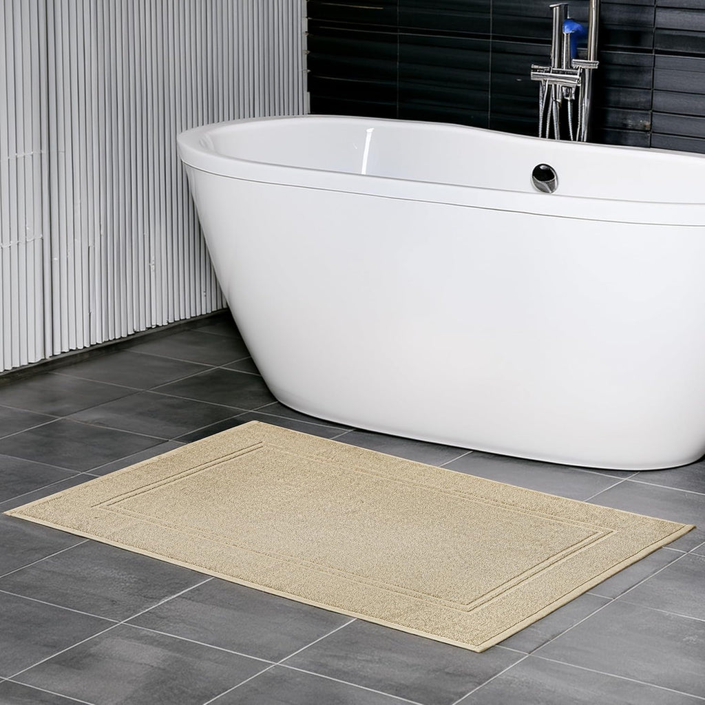 Tens Towels 2 Piece Bath Mats 20 x 32 Inches, Beige