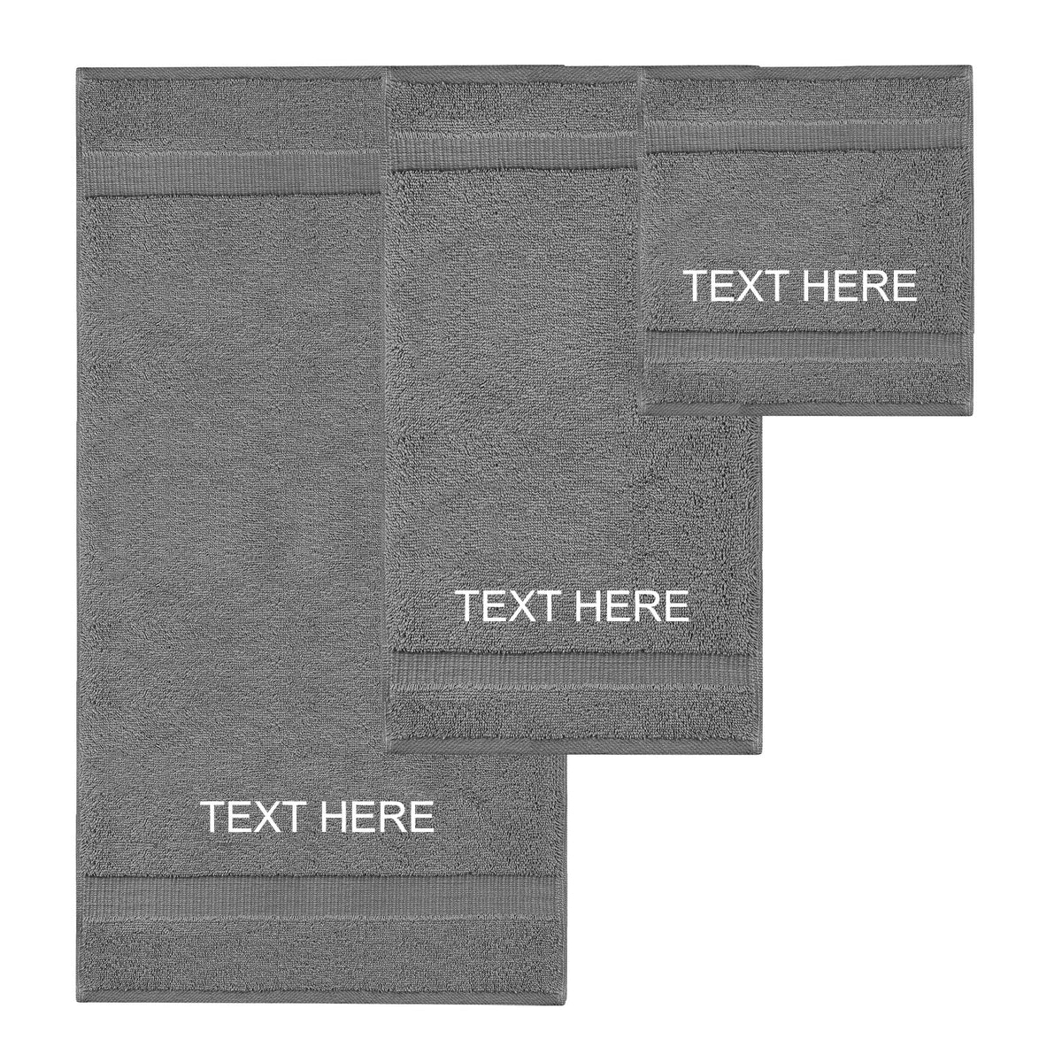 Chakir Turkish Linens 100% Cotton 4-Pack Bath Towels 27x54, Gray