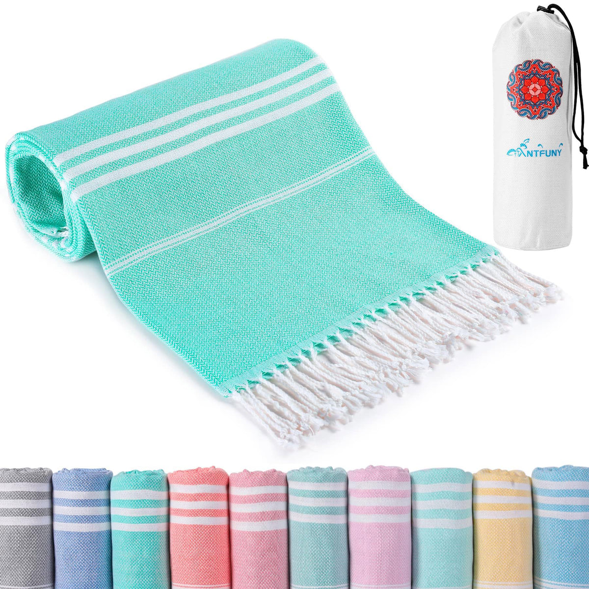 Turkish Beach Towels Vacation Essentials Quick Dry Sand Free Soft Absorbent Adult Oversized Bath Pool Swim Long Towel Lightweight Thin Fast Drying Over The Chair Towel Sand Repellent Anti Yellow