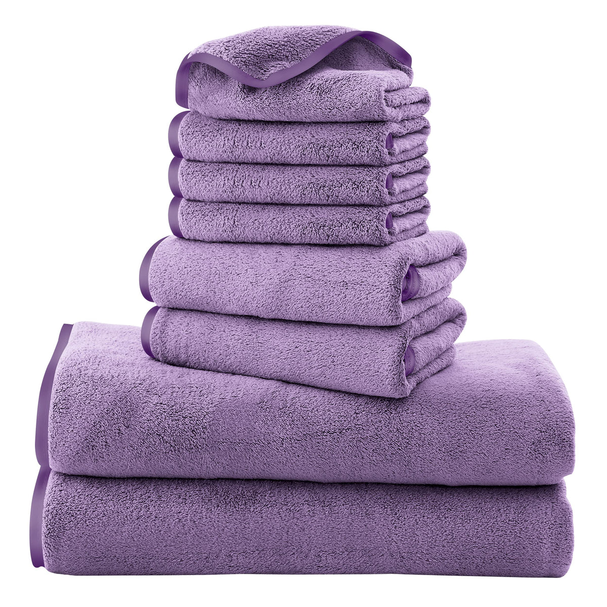 Cosy Family Microfiber 4 Pack Bath Towel Set, Lightweight and Quick Drying, Ultra Soft Highly Absorbent Towels for Bathroom, Gym, Hotel, Beach and Spa (White)