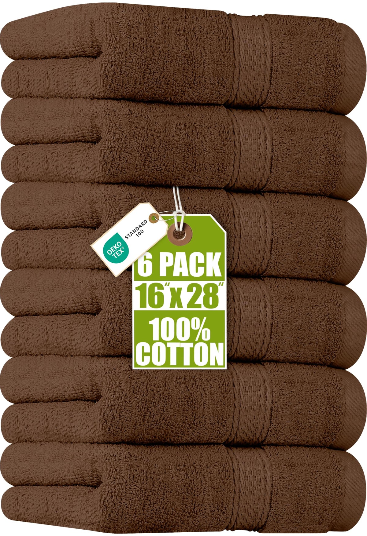 Utopia Towels 6 Pack Premium Hand Towels, 16x28 in, 600 GSM Cotton, Grey
