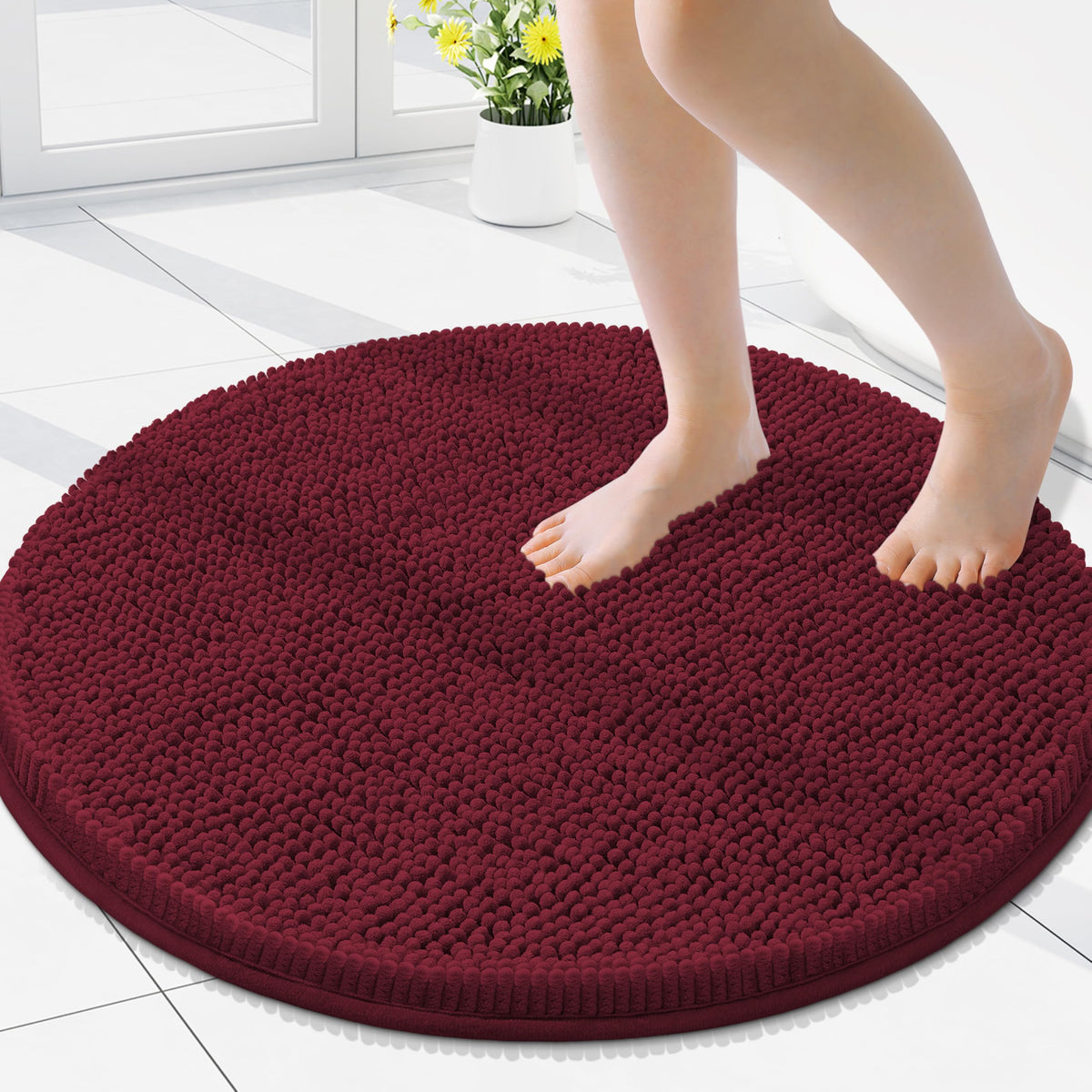 Smiry Bathroom Rugs 30X20, Luxury Chenille Extra Soft Absorbent Bath Mat