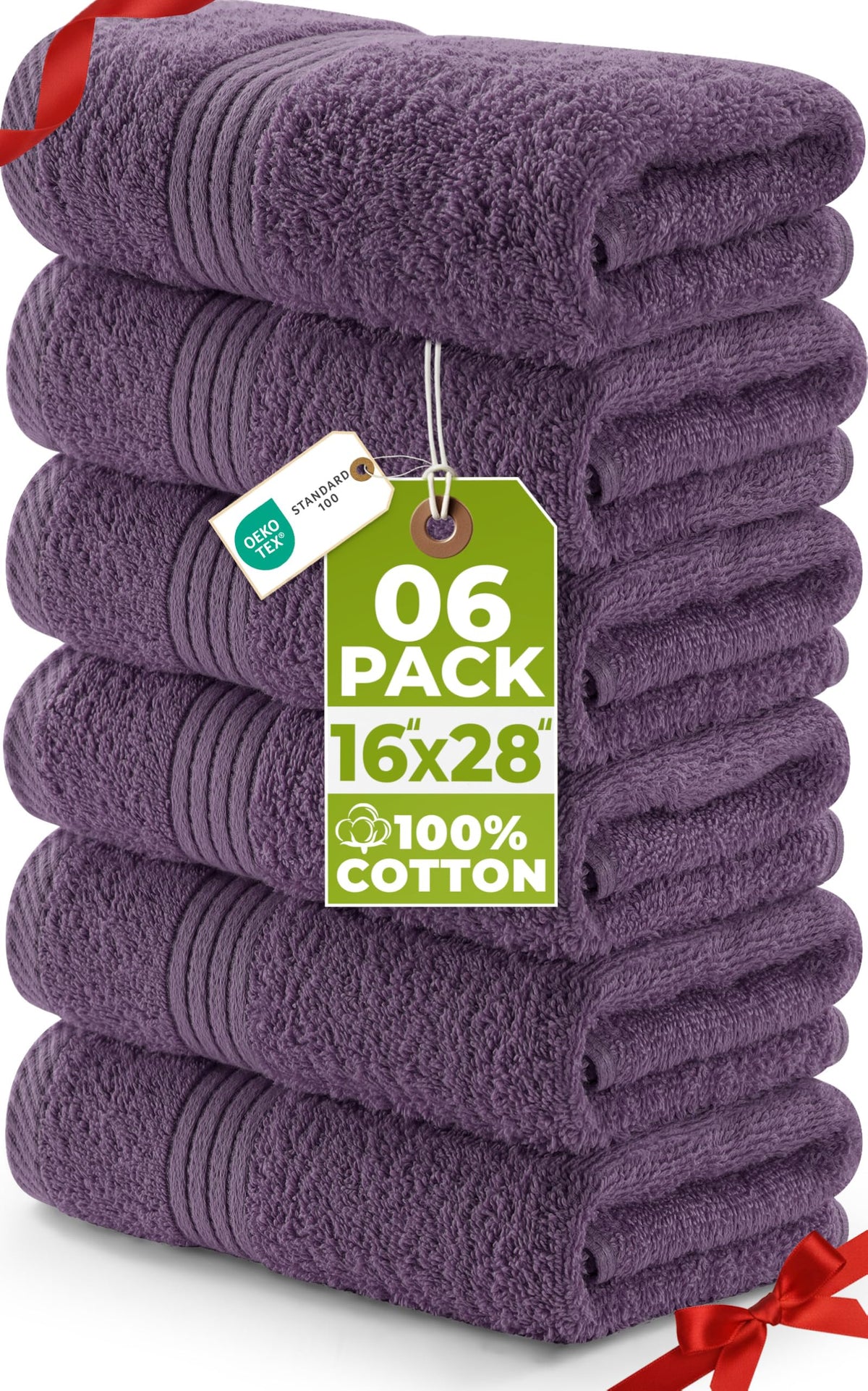 Utopia Towels 6 Piece Hand Towels Set, 16x28 in, 100% Cotton, Navy