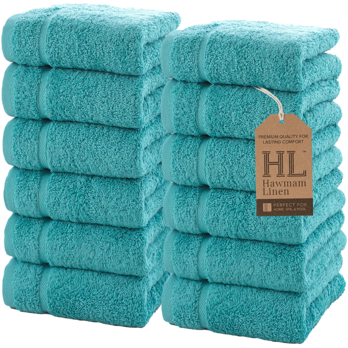 Hawmam Linen White Bath Towels 4 Pack 27 x 54 Inches 100% Turkish Cotton Soft Lightweight and Highly Absorbent Quick Drying Towels, Premium Quality Perfect for Daily Use