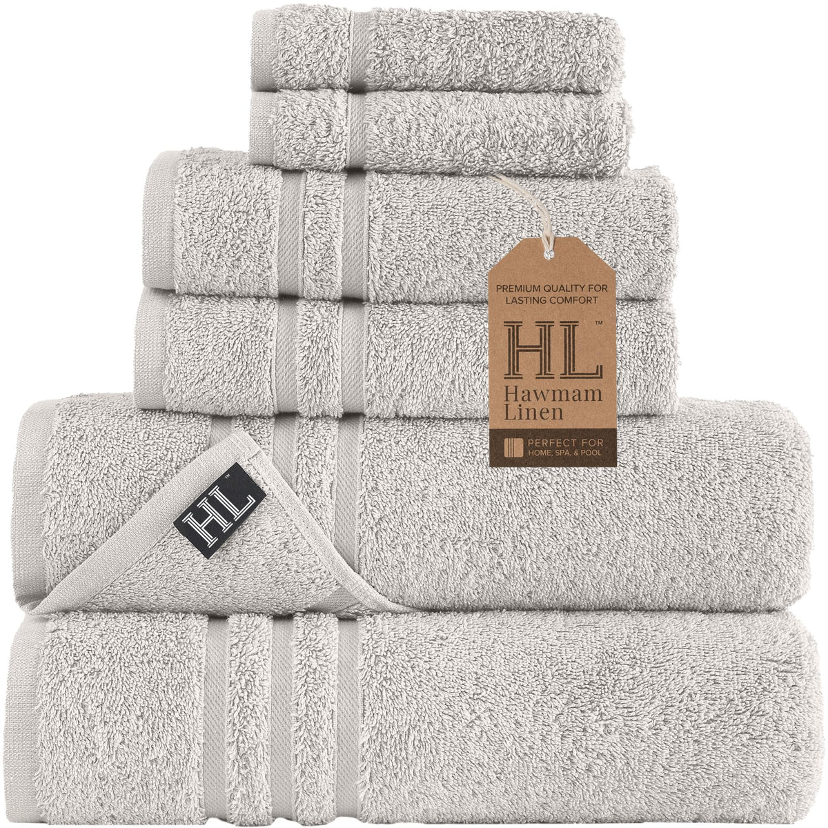 Hawmam Linen White Bath Towels 4 Pack 27 x 54 Inches 100% Turkish Cotton Soft Lightweight and Highly Absorbent Quick Drying Towels, Premium Quality Perfect for Daily Use